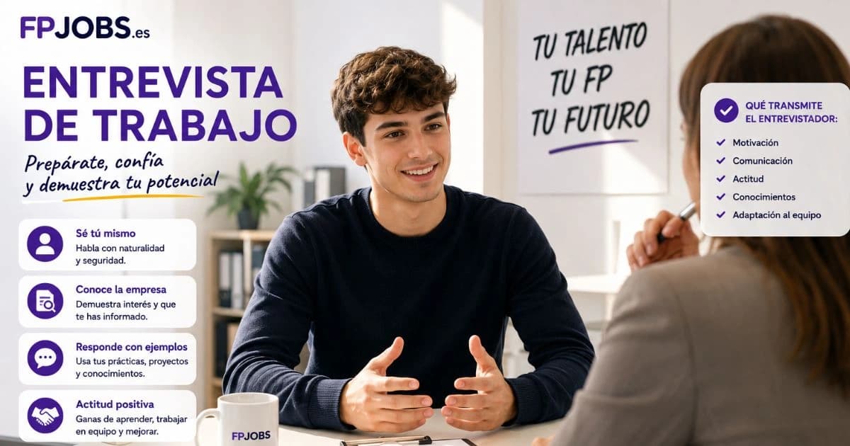 Entrevista de trabajo para FP: preguntas frecuentes y cómo responder