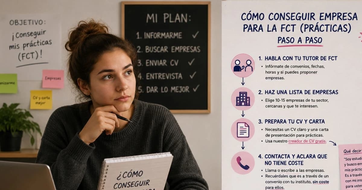 Cómo conseguir empresa para la FCT (prácticas) paso a paso