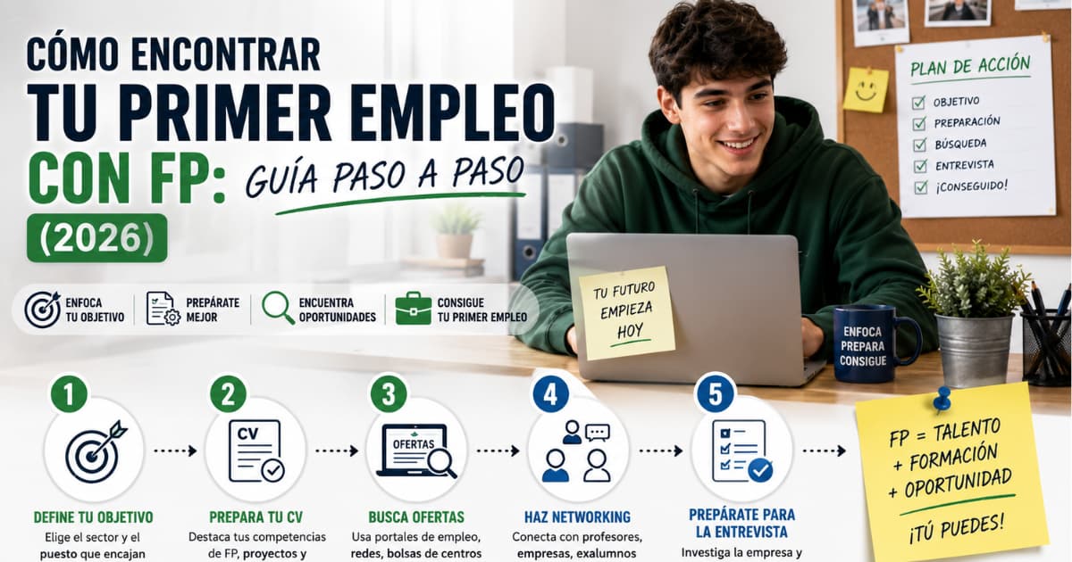Cómo encontrar tu primer empleo con FP en 2026