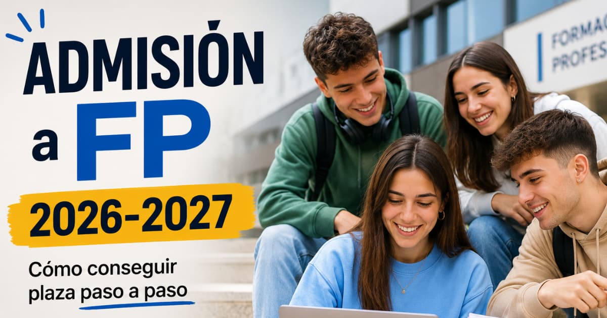 Admisión a FP 2026-2027: cómo conseguir plaza paso a paso